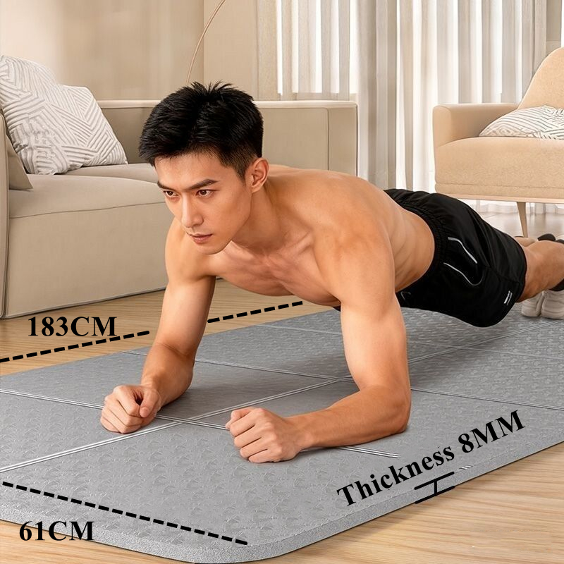 Pilates Yoga For Beginners - Katlanır Mat 183x61x0.8cm Çevre Dostu Egzersiz
