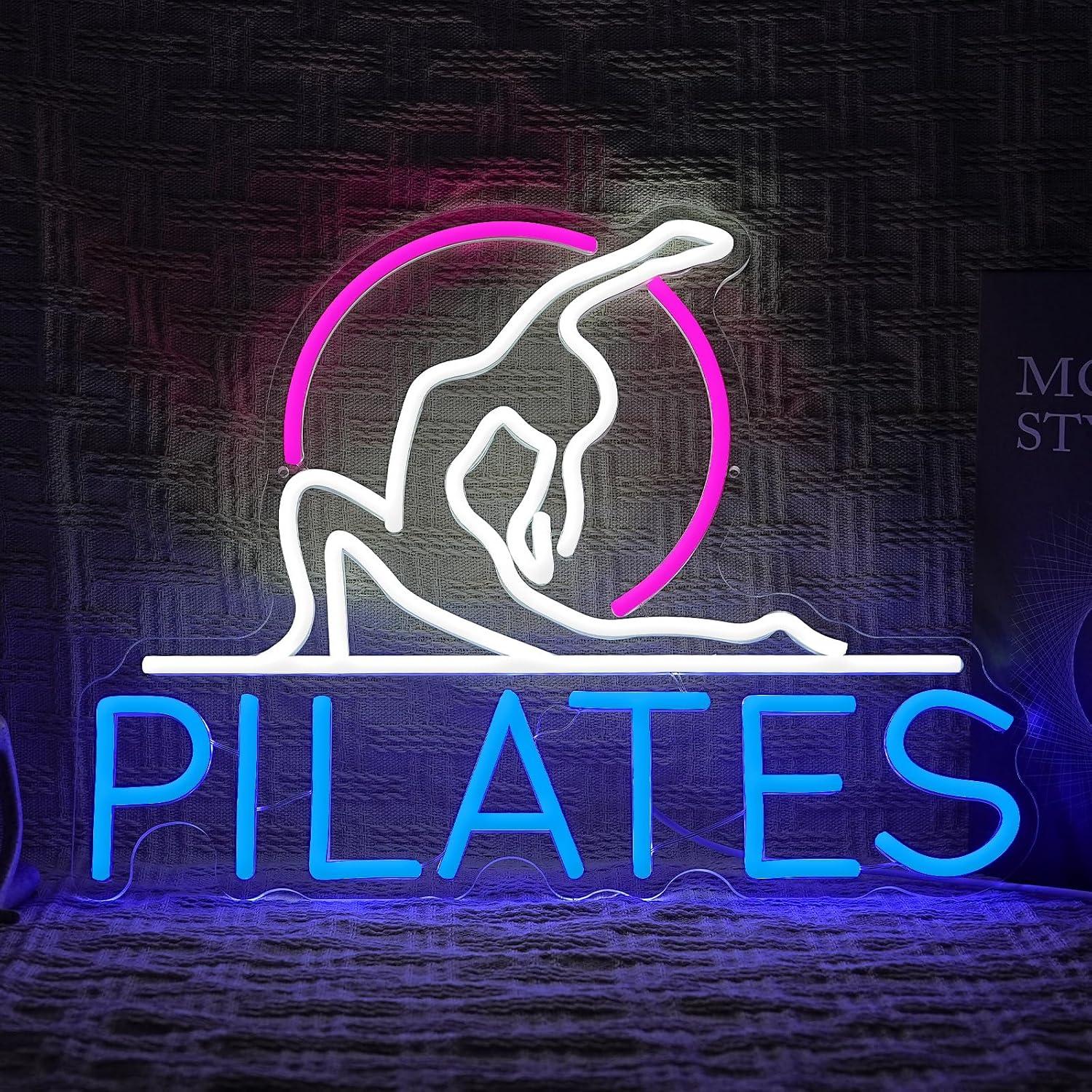 Pilates Yoga Gifts - Yoga Pilates Neon Tabela Kısılabilir LED