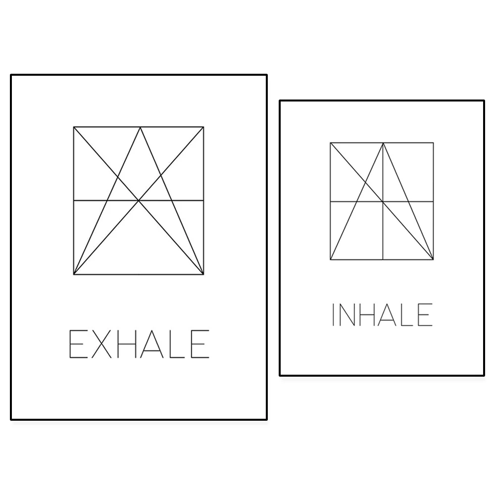 Pilates Yoga Gifts - Breathe Breathe Baskı, Duvar Sanatı, Breathe