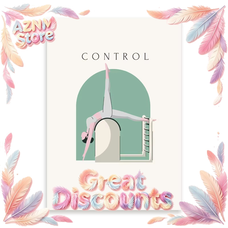 Pilates Yoga Gifts - Modern Minimalist Çerçevesiz Pilates Sanat Posteri